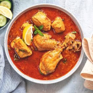 Chicken Curry met Nan brood.