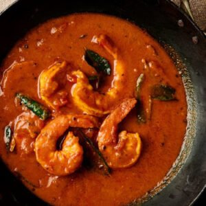 Prawn Curry met Nan brood.