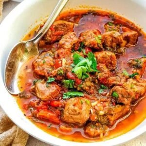 Lamb Handi met rijst.