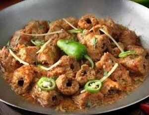 Seekh Kabab Massala met Nan brood.