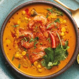 King Prawn Dansak met Nan brood.